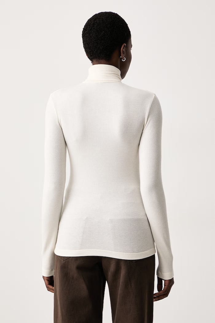 Odzież Lacoste Longsleeve damski z wełną TF9297 beżowy