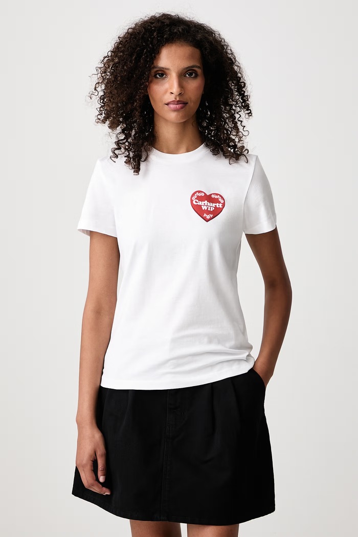 Odzież Carhartt WIP Hartt Case T-Shirt bawełniany damski I037210 biały