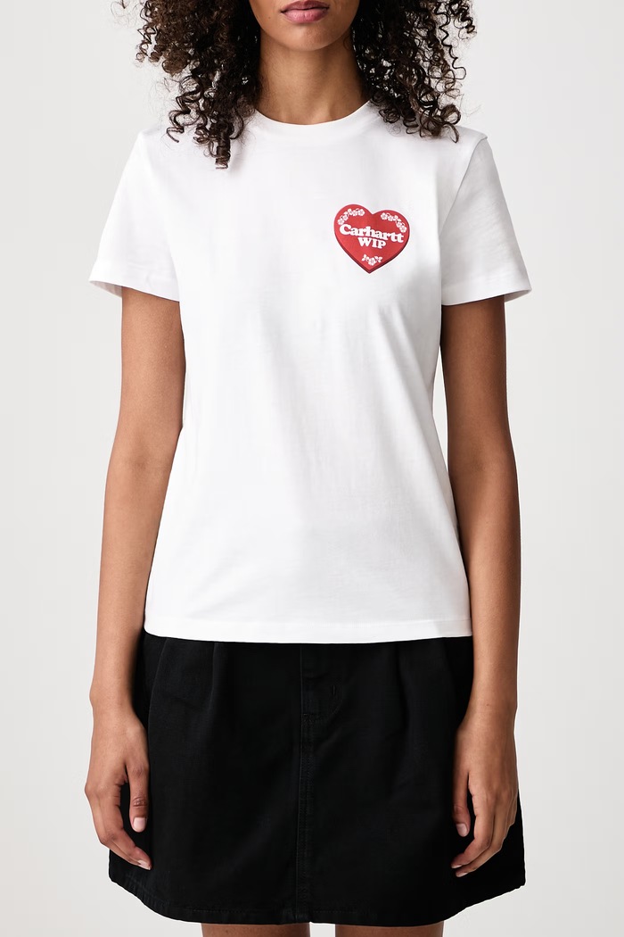 Hartt Case T-Shirt bawełniany damski Carhartt WIP biały I037210