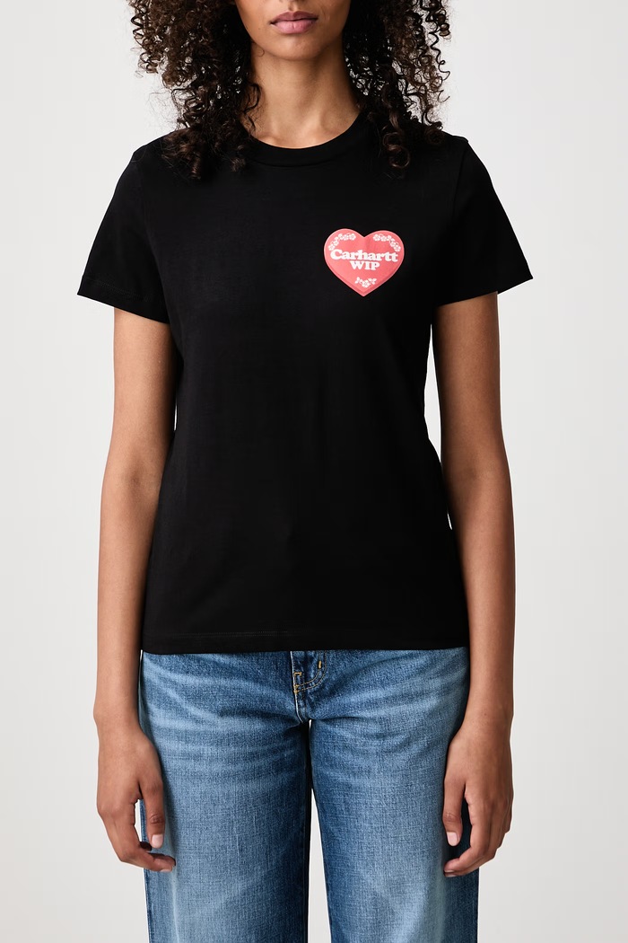 Hartt Case T-Shirt bawełniany damski Carhartt WIP czarny I037210