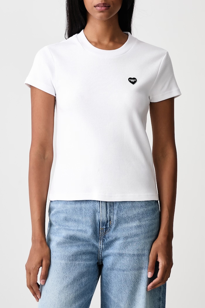 Small Heart Patch T-Shirt bawełniany damski Carhartt WIP biały I037170