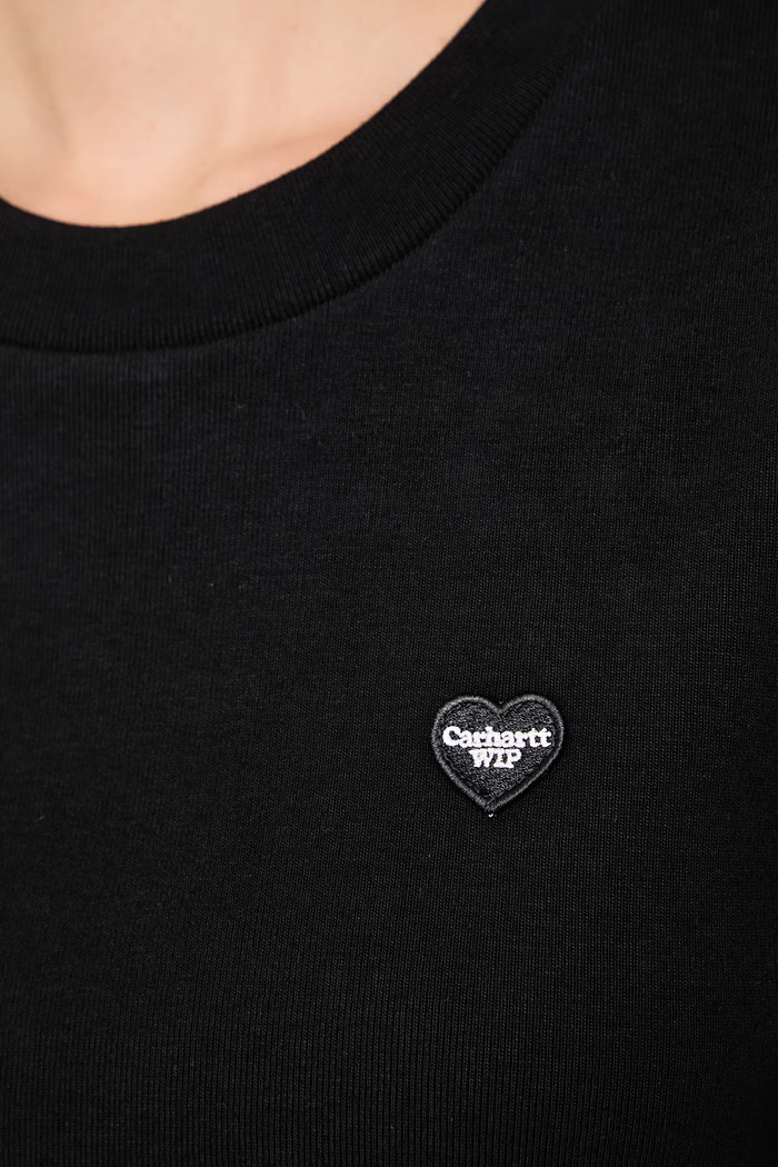 Small Heart Patch T-Shirt bawełniany damski Carhartt WIP czarny I037170