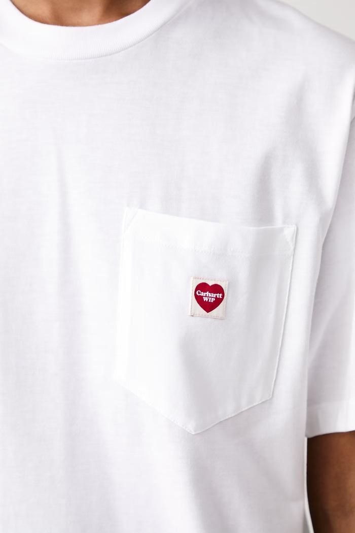 Carhartt WIP Pocket Small Heart T-Shirt bawełniany damski I037166