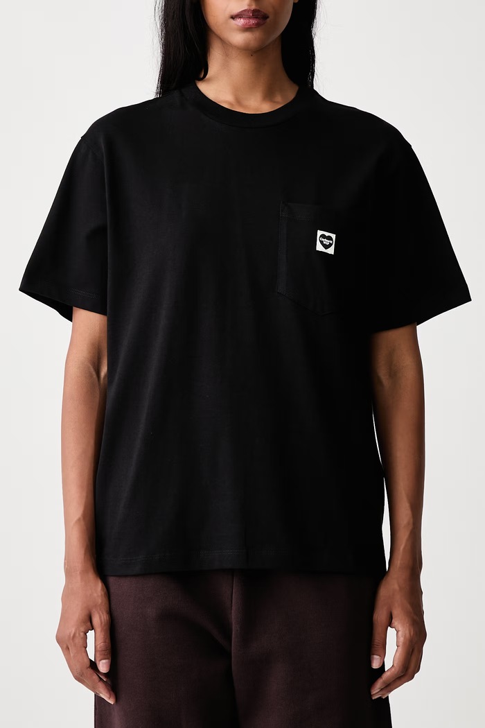 Pocket Small Heart T-Shirt bawełniany damski Carhartt WIP czarny I037166