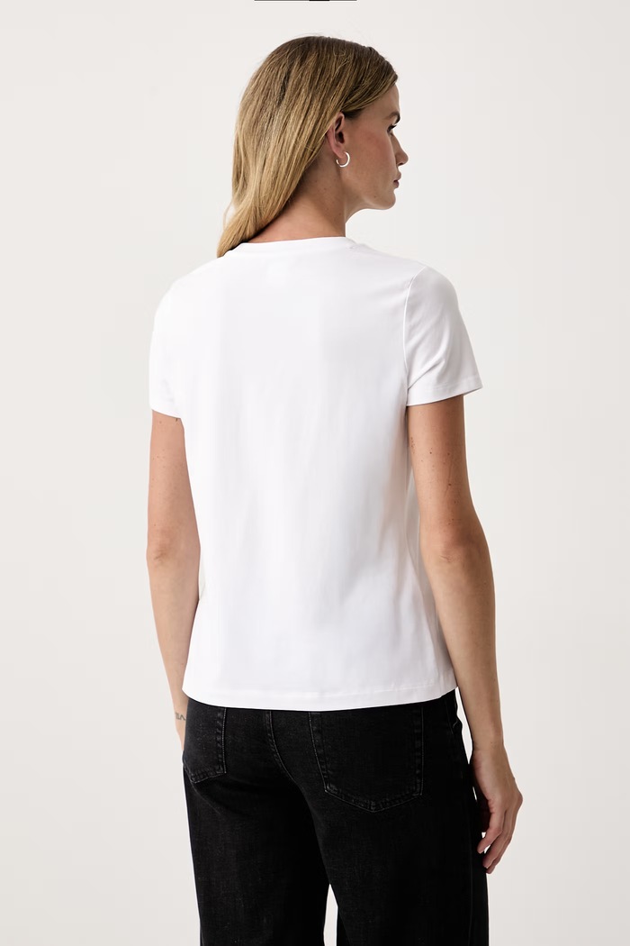 Odzież DKNY T-shirt damski z modalem P63M1WNA biały