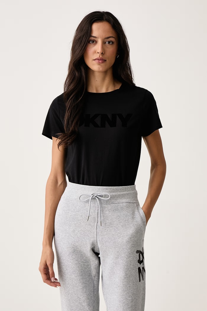 DKNY T-shirt damski z bawełną czarny DP6T1849