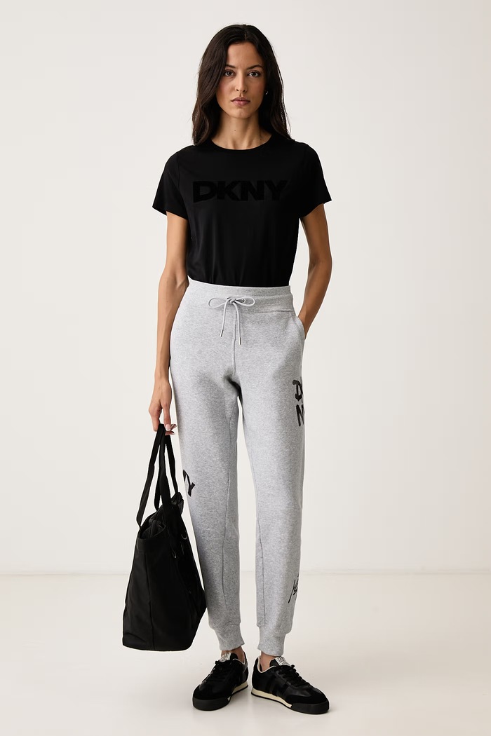 DKNY T-shirt damski z bawełną DP6T1849 czarny AW26