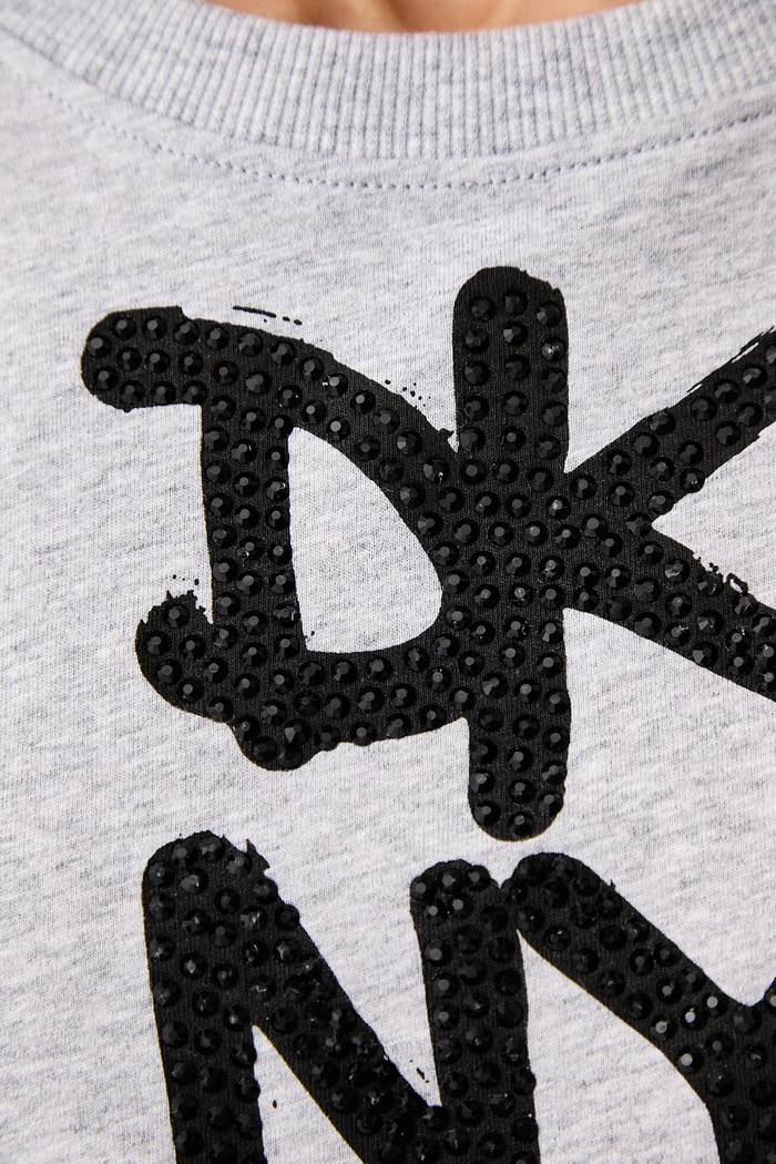 T-shirt damski bawełniany DKNY szary DP6T1846