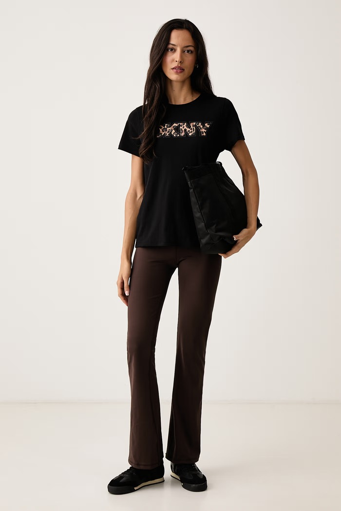 DKNY T-shirt damski z bawełną DP6T1830 czarny AW26