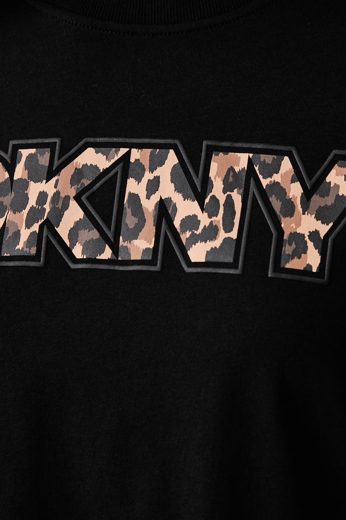 T-shirt damski z bawełną DKNY czarny DP6T1830