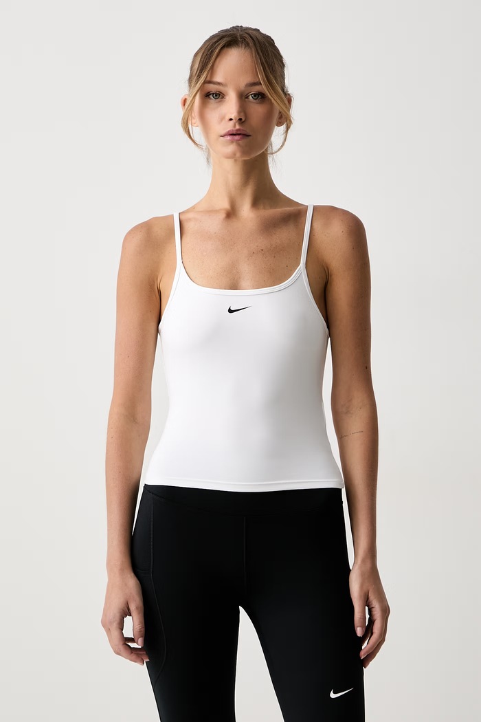 Nike top treningowy damski One Fitted biały IR1890.100