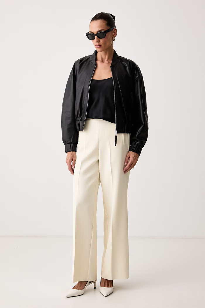 Max&Co. Top damski jedwabny VERONA 2628166014200 czarny AW26