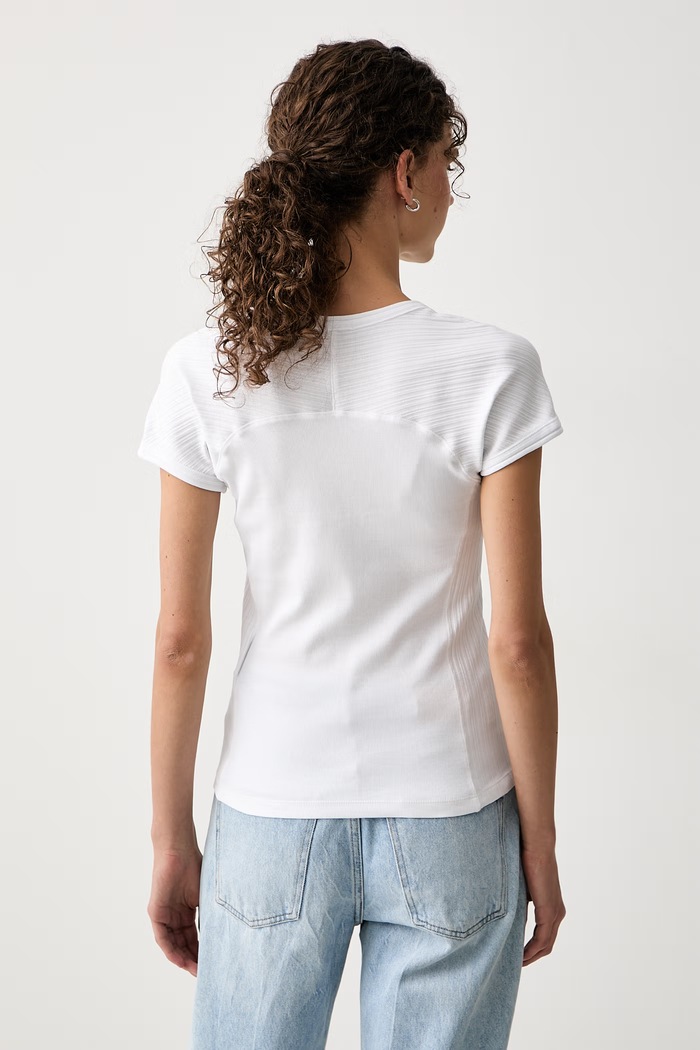 Odzież Max&Co. T-shirt damski z bawełną STRANO 2626946041200 biały
