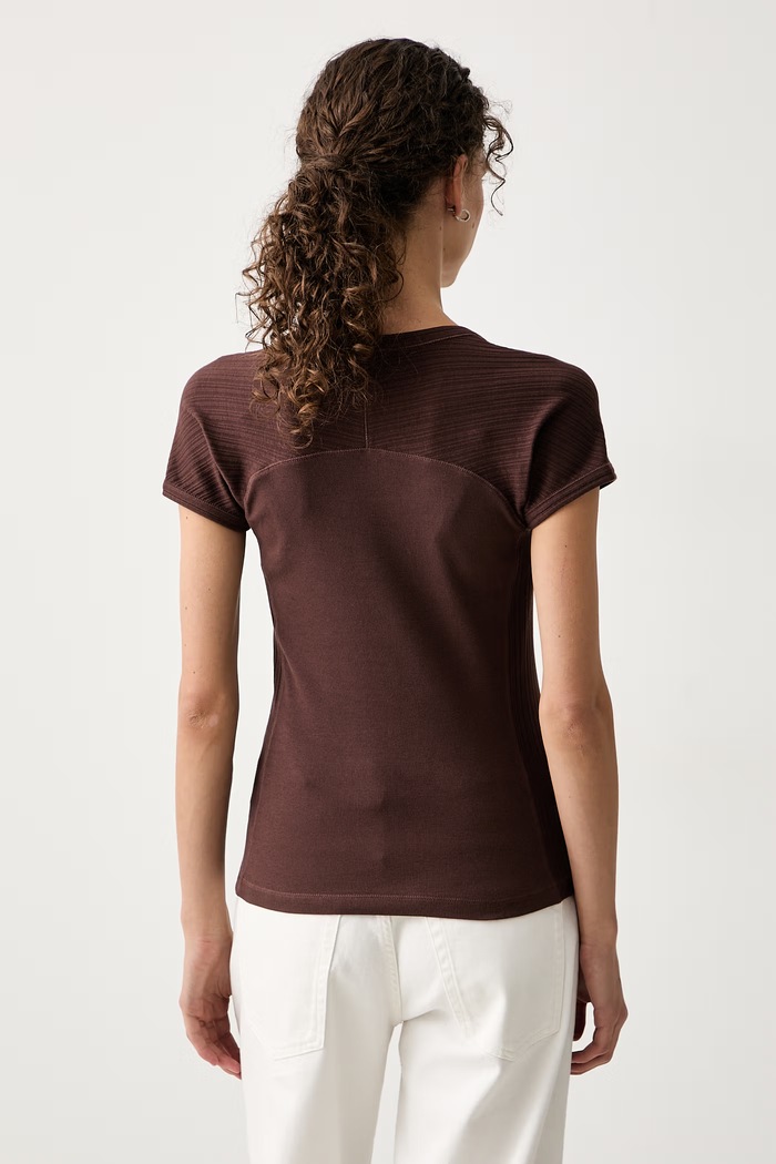 Odzież Max&Co. T-shirt damski z bawełną STRANO 2626946041200 brązowy