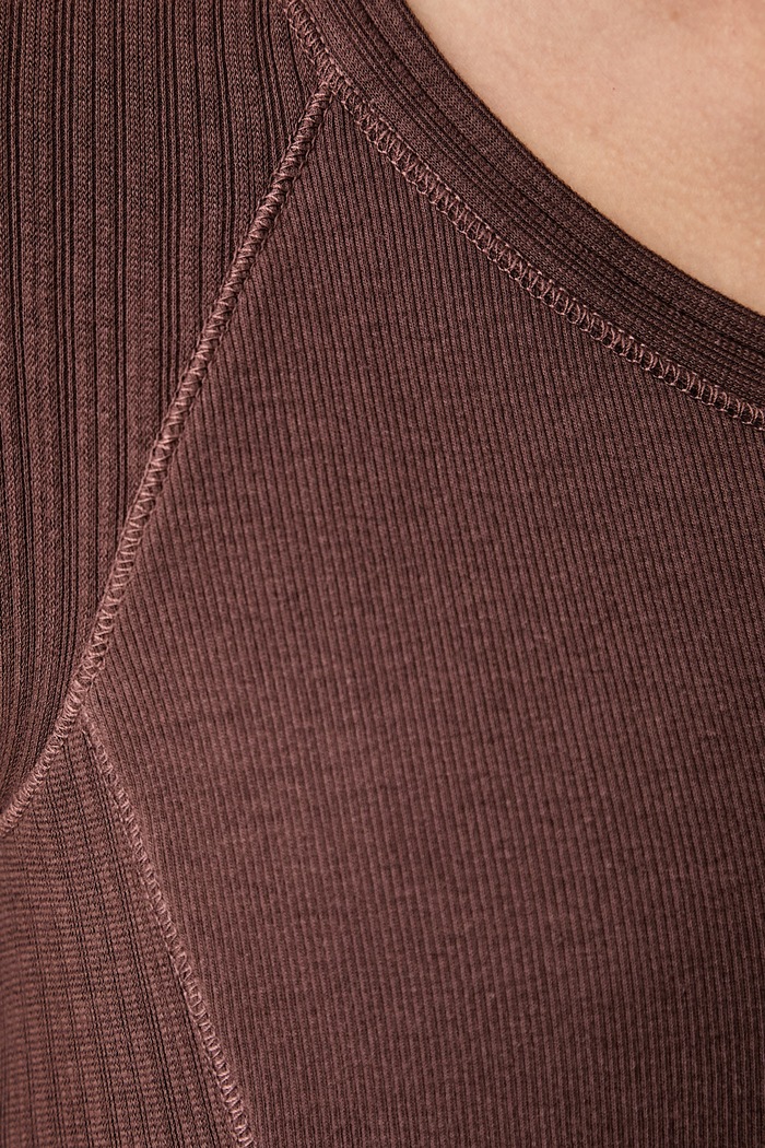 T-shirt damski z bawełną STRANO Max&Co. brązowy 2626946041200