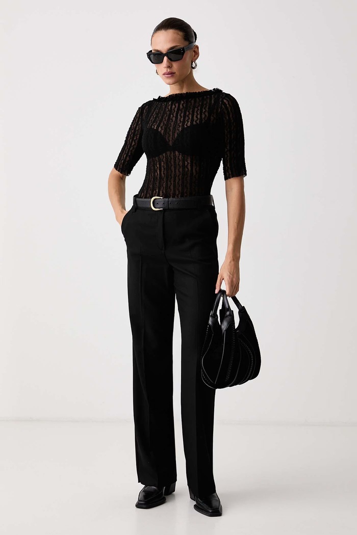 Max&Co. Halenka dámská krajková ALFIO 2626946011200 černá AW26