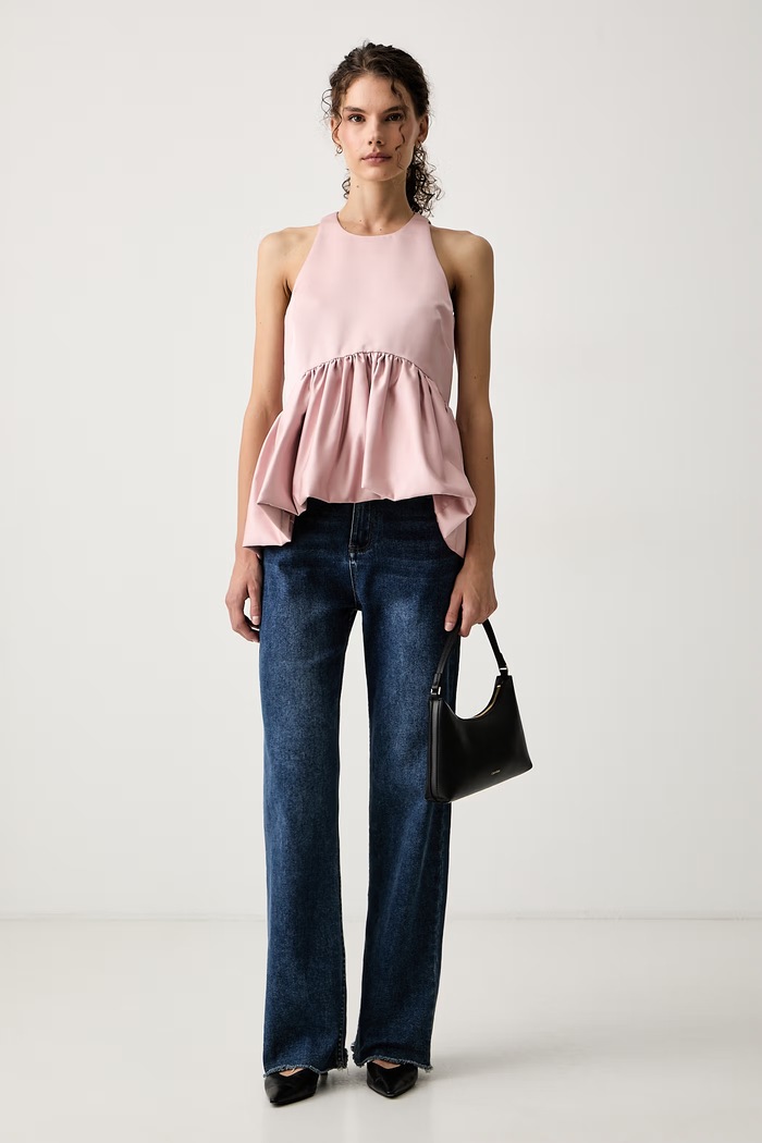 Max&Co. Bluzka z falbanką damska PIETRE 2626166051200 różowy AW26