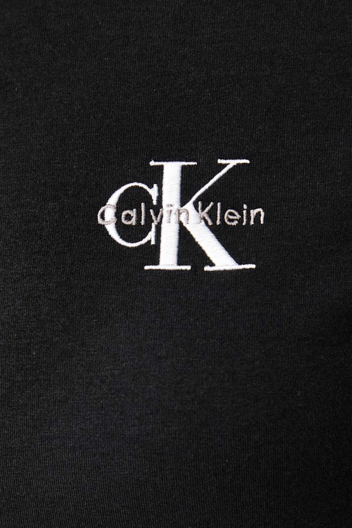 T-shirt damski bawełniany z elastanem Calvin Klein Jeans LV047AB801 czarny