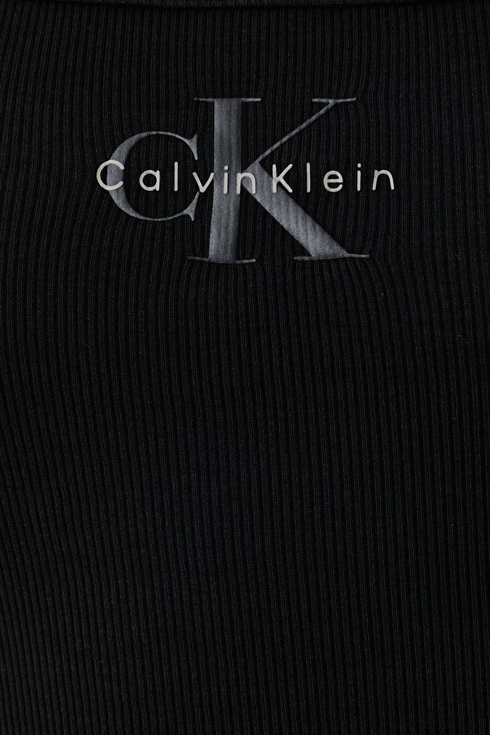 Top damski bawełniany z elastanem Calvin Klein Jeans LV047A804G czarny