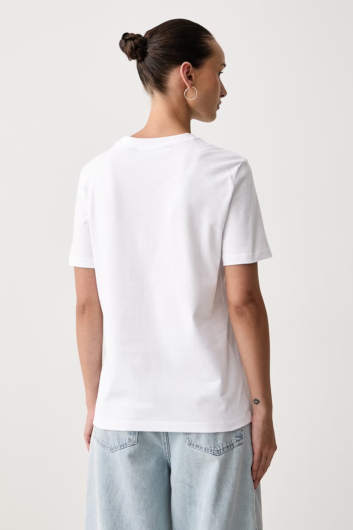Just Cavalli T-shirt damski bawełniany 81PAHF02.CJ800 biały AW26