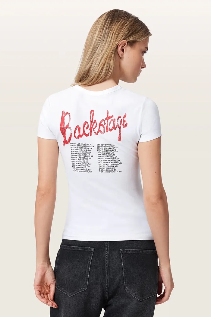AllSaints T-shirt damski z bawełną REFLECT STEVIE TEE W024JF biały AW26