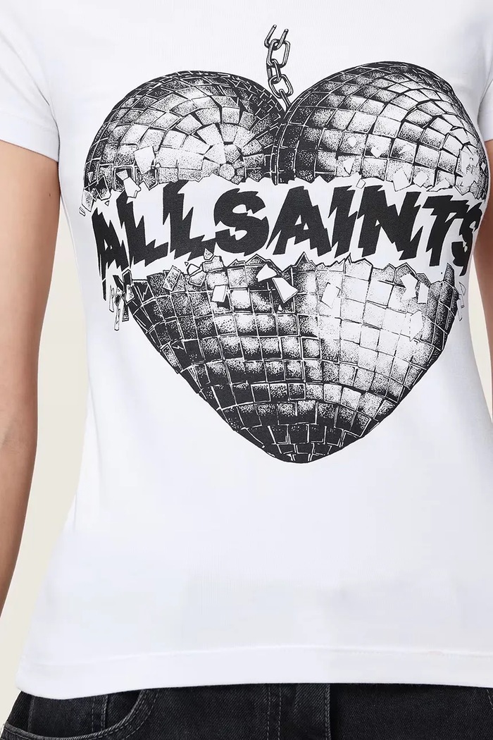T-shirt damski z bawełną REFLECT STEVIE TEE AllSaints biały W024JF