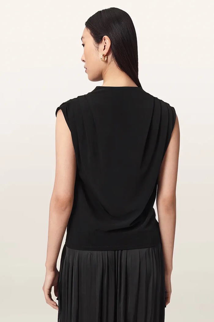 AllSaints T-shirt damski EMERSON TOP W214JF czarny AW26