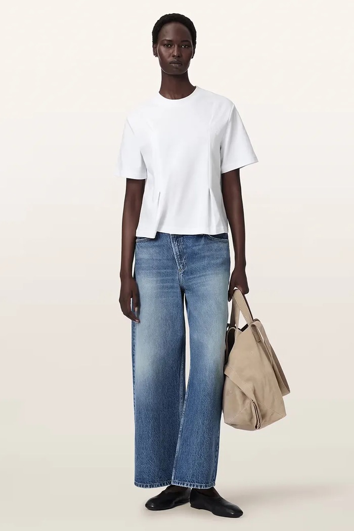 Odzież AllSaints T-shirt damski bawełniany SOFIA LISA TEE W009JF biały