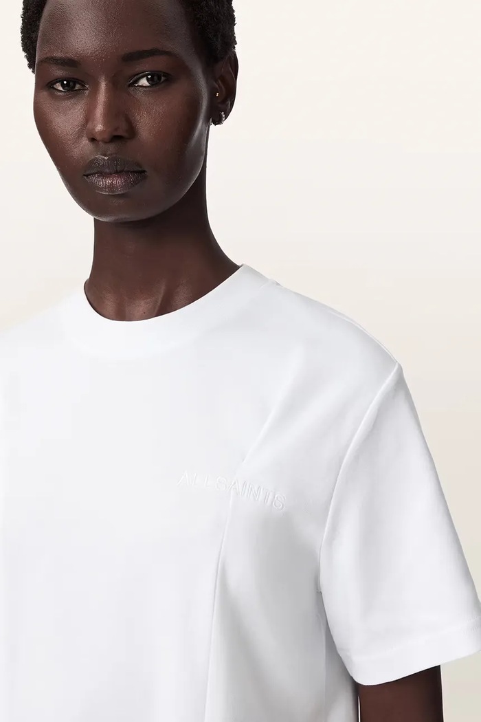 T-shirt damski bawełniany SOFIA LISA TEE AllSaints W009JF biały