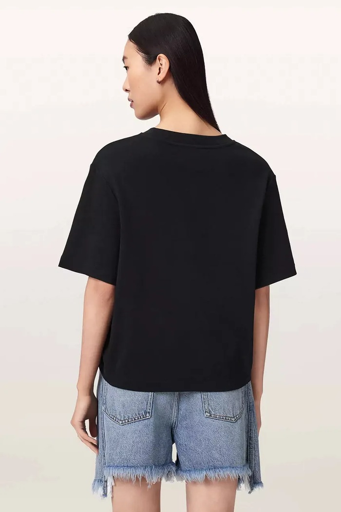 AllSaints T-shirt damski bawełniany SOFIA LISA TEE W009JF czarny AW26