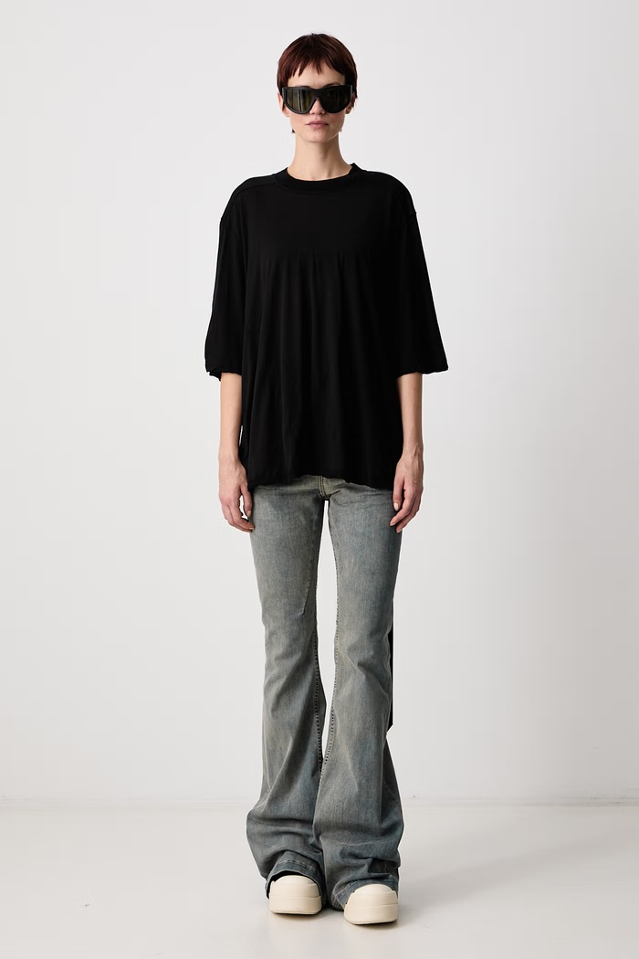 Rick Owens DRKSHDW Walrus majica od pamuka za žene DS02F6201.BH crna AW26