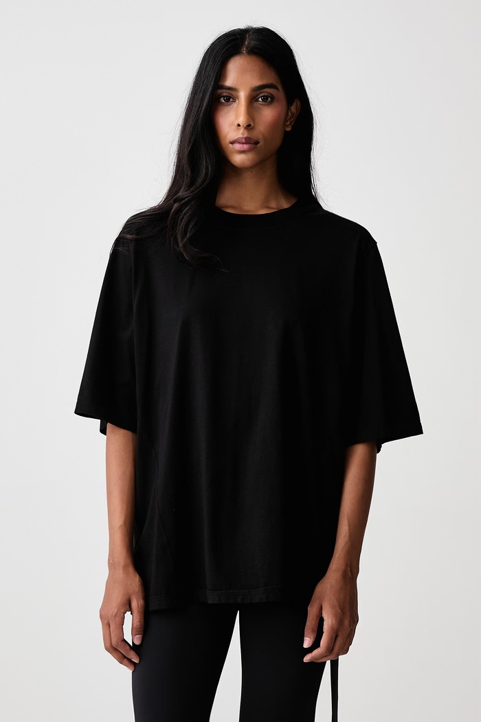 Rick Owens DRKSHDW Walrus majica od pamuka za žene crna DS02F6201.RN
