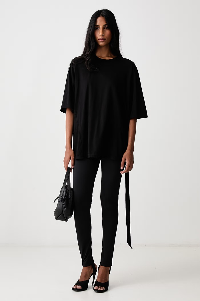Rick Owens DRKSHDW Walrus majica od pamuka za žene DS02F6201.RN crna AW26