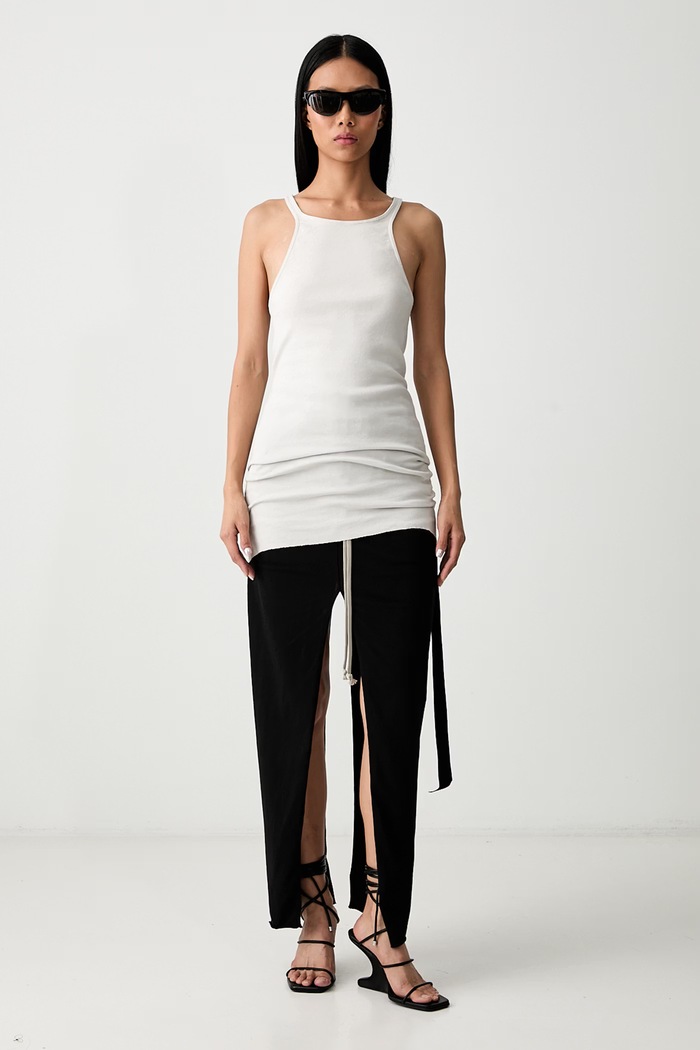 Rick Owens DRKSHDW Racer Back Tank top od pamuka za žene DS02F6119.RN bež AW26