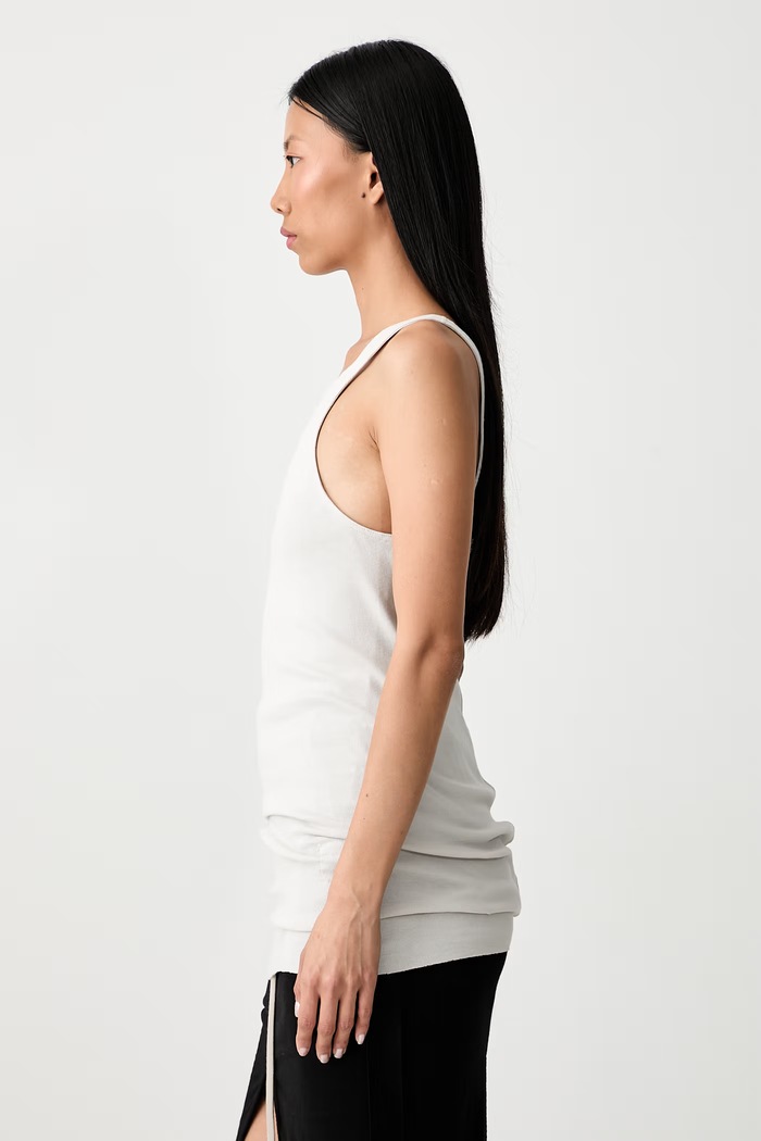 Racer Back Tank top od pamuka za žene Rick Owens DRKSHDW DS02F6119.RN bež