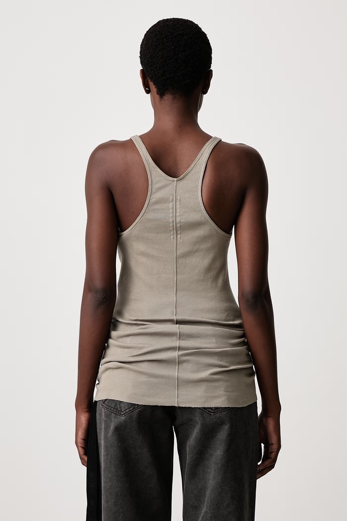 Clothing Rick Owens DRKSHDW Racer Back Tank top cotton women's DS02F6119.RN gray