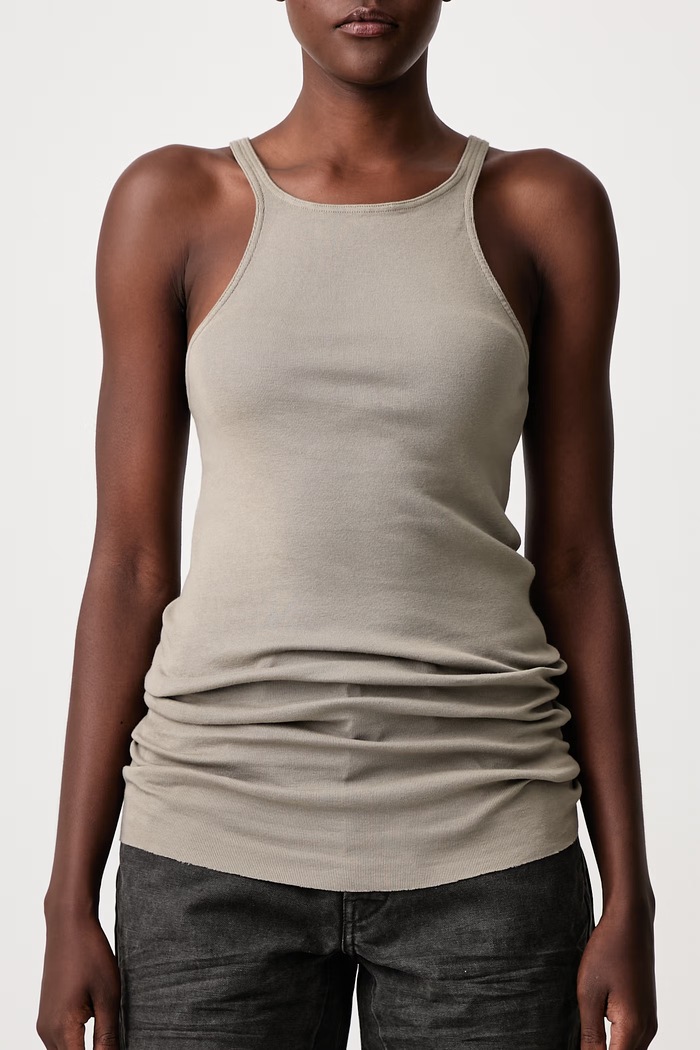 Racer Back Tank top cotton women's Rick Owens DRKSHDW gray DS02F6119.RN