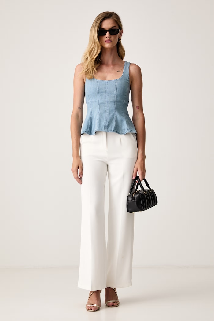 Marella top da donna in jeans MLSAPRILE 2623166044200 blu AW26