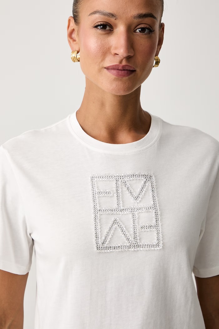 Marella тениска дамска от памук Emme by Marella бял 2625976011200