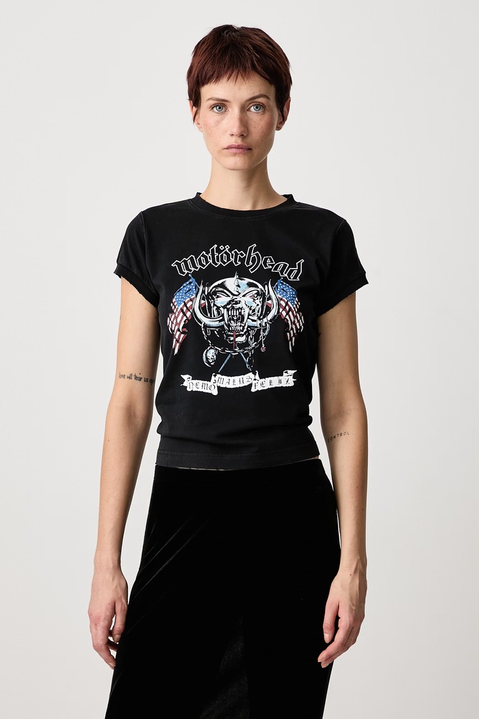 Vetements Vetements x Motorhead T-shirt bawełniany damski czarny WH27TR239B