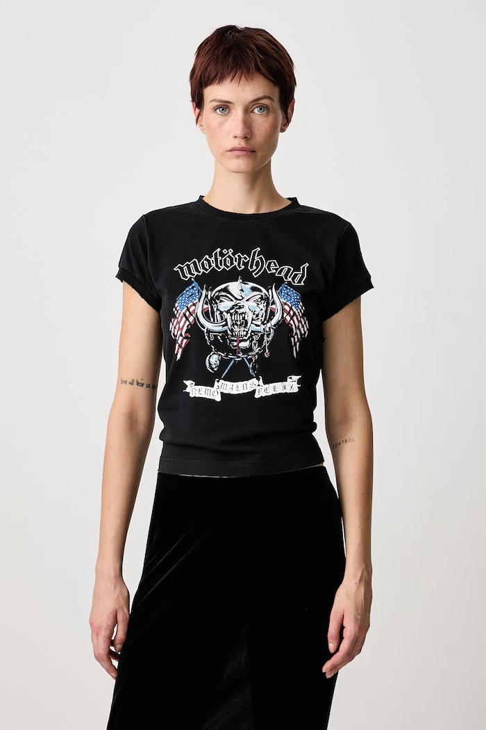 Vetements Vetements x Motorhead T-shirt bawełniany damski czarny WH27TR239B