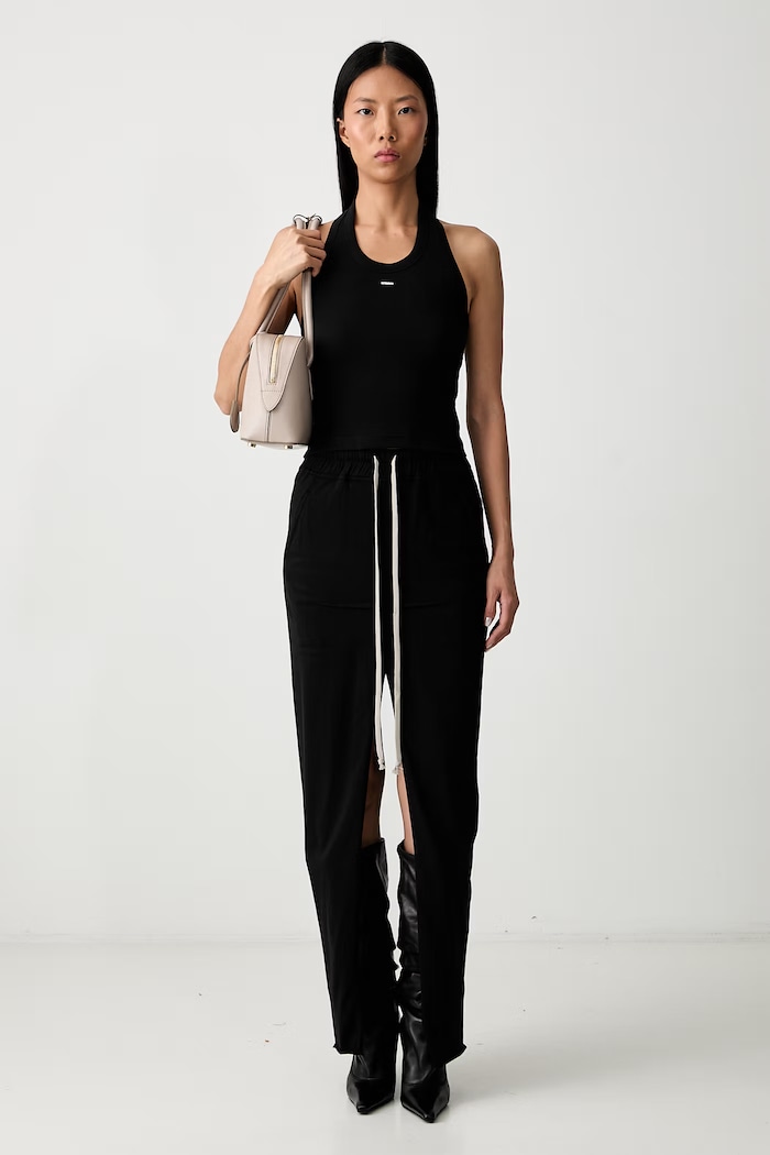 Vetements Halterneck top z bawełną damski WH27TT163B czarny AW26
