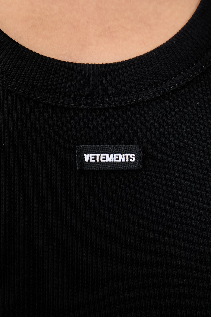 Vetements Halterneck top z bawełną damski WH27TT163B