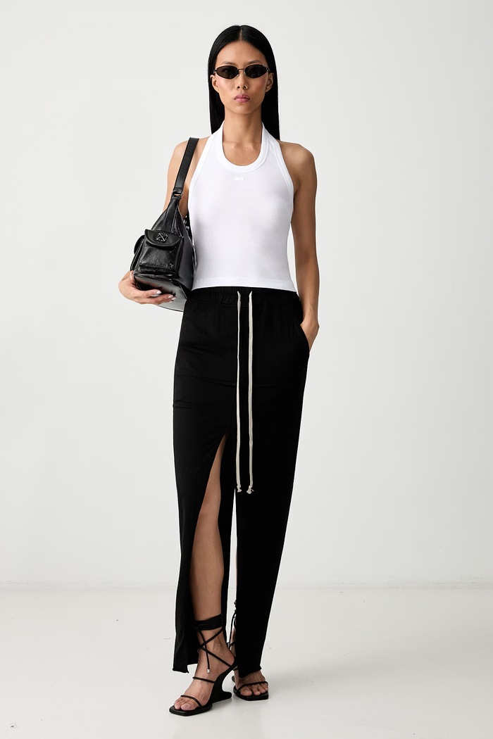 Vetements Halterneck Tank top damski bawełniany z elastanem WH27TT164W biały AW26
