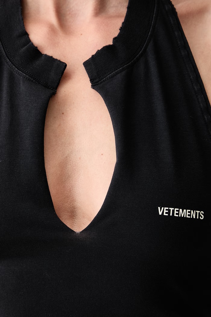 Vetements Halterneck body damskie bawełniane z elastanem WH27BO162B