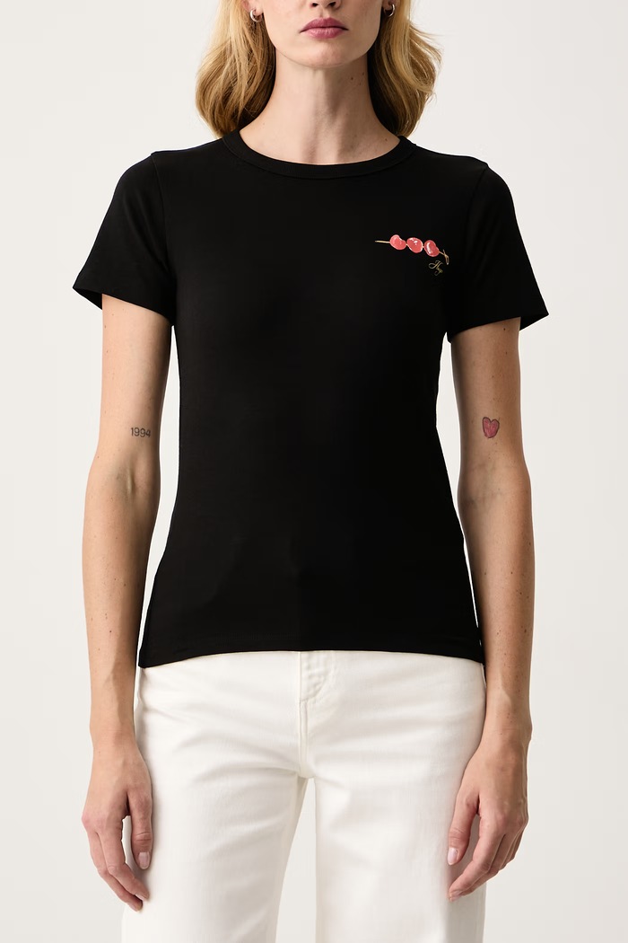 Tricou pentru femei din bumbac Deloris_6 HUGO 50571888 negru