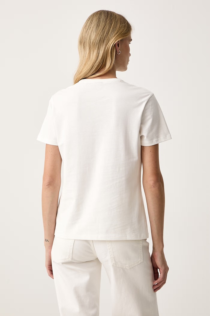 Odzież HUGO T-shirt damski bawełniany Damacia_10 50570932 biały