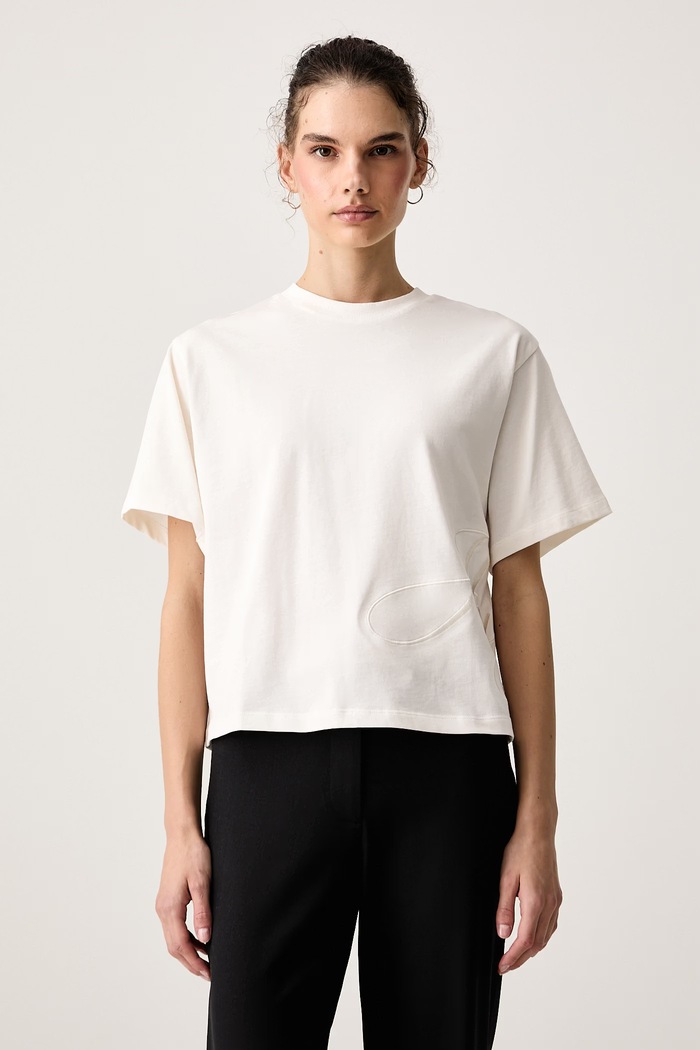 HUGO T-shirt damski bawełniany Duslant biały 50570677
