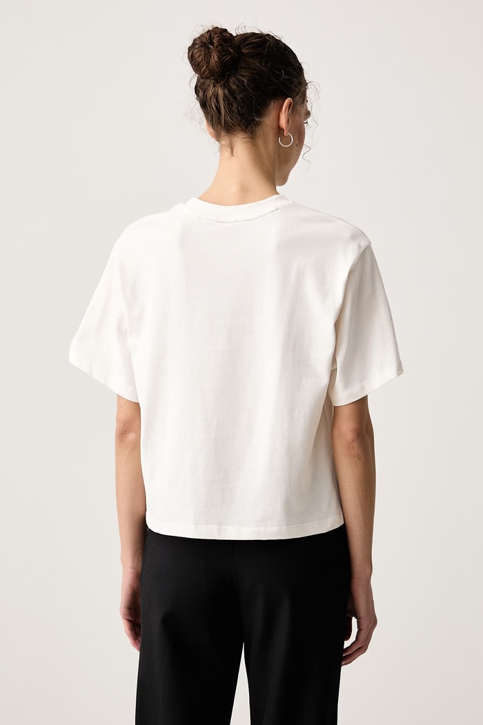 Odzież HUGO T-shirt damski bawełniany Duslant 50570677 biały
