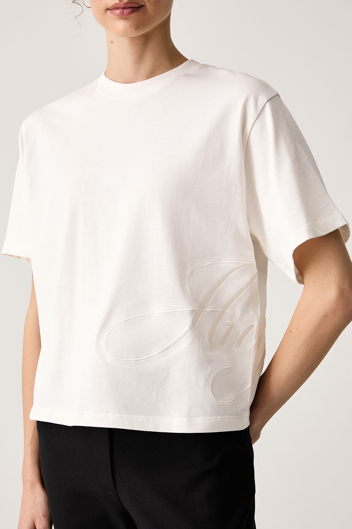 T-shirt damski bawełniany Duslant HUGO 50570677 biały